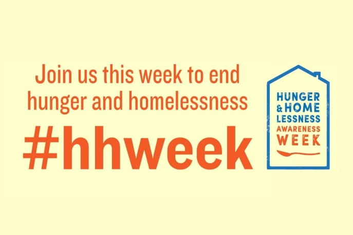 "Join us this week to end hunger and homelessness #hhweek Hunger & Homelessness Awareness Week"